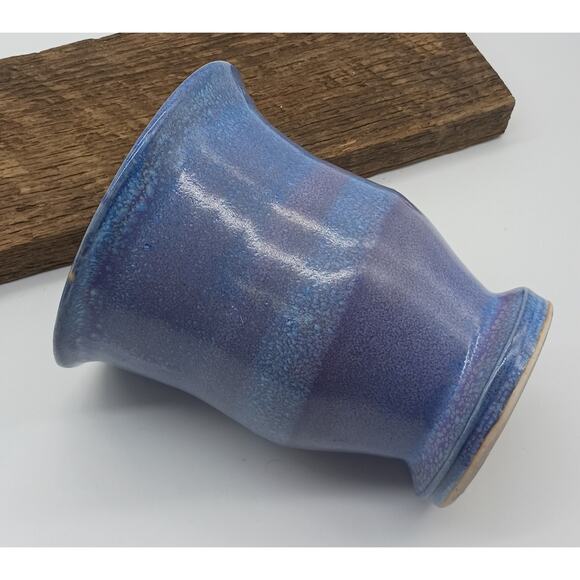 Lovely Studio Art Pottery Vase Signed RS Blue Lavender Decor - Picture 4 of 7